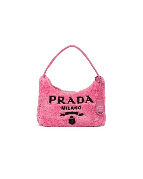 fuzzy pink prada bag|Prada bag re edition.